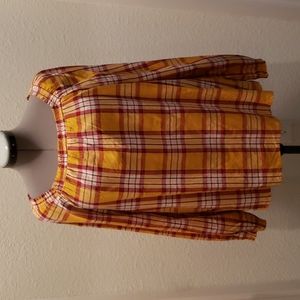 NWT Old Navy Women Yellow Long Sleeve Blouse XL